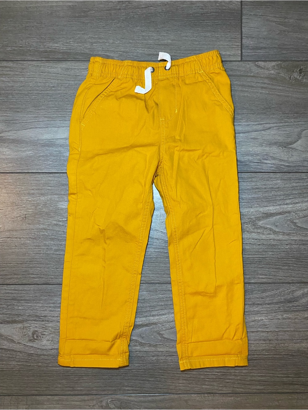 EUC HA Bright Mustard Yellow 100% Cotton Casual Drawstring Pants